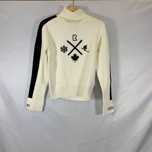 Rudsak Elizabeth Knit Ski Motif Turtleneck White/Black